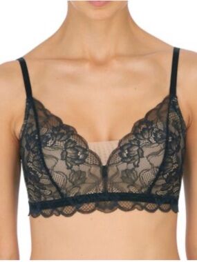Natori Black Sheer Lace Bralette